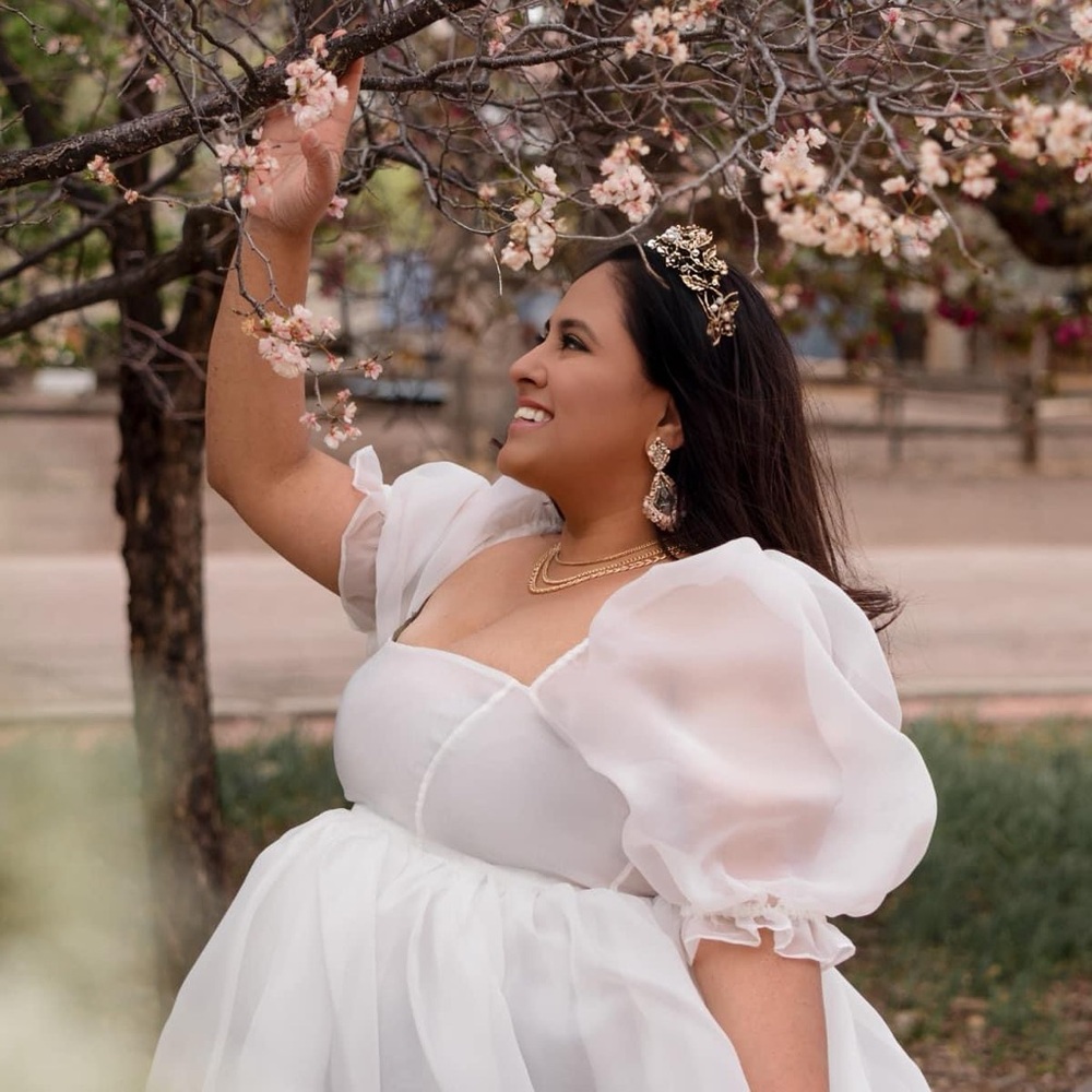 Selkie Ivory White Puff Midi Dress Plus Size Romantic Bridal 2X Open to Offers